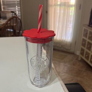 Starbucks heart glass cup